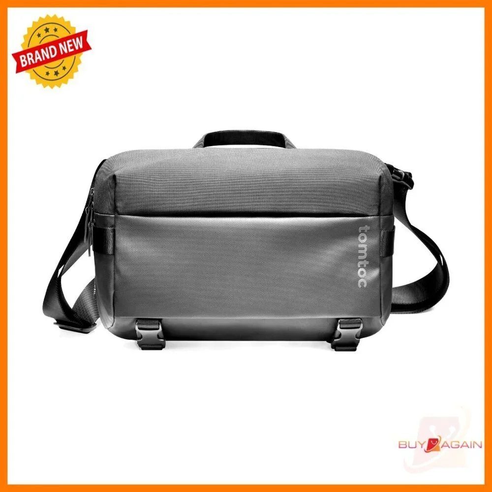 Compact Crossbody Sling Bag 10L, Water-Resistant Nylon, Multi-Compartment